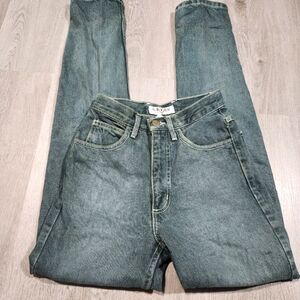 Guess Wmn Vintage 80s/90s Indigo Green Denim Jeans Sz 23x29 Georges Marciano USA